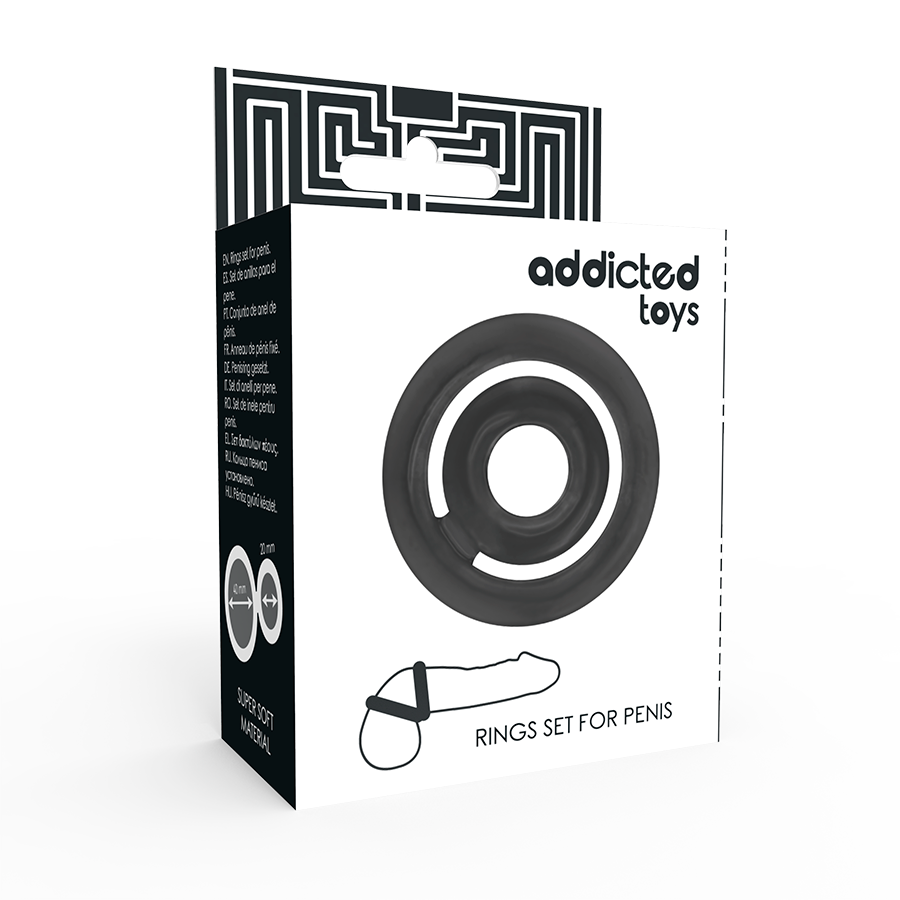 ADDICTED TOYS - POTENZ- C-RING PENIS CZARNY