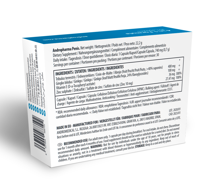 ANDROPHARMA PENIS - SUPLEMENT NA POWIĘKSZANIE PENISA