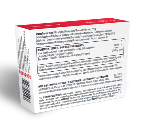 ANDROPHARMA VIGOR - SUPLEMENT WSPOMAGAJĄCY LIBIDO