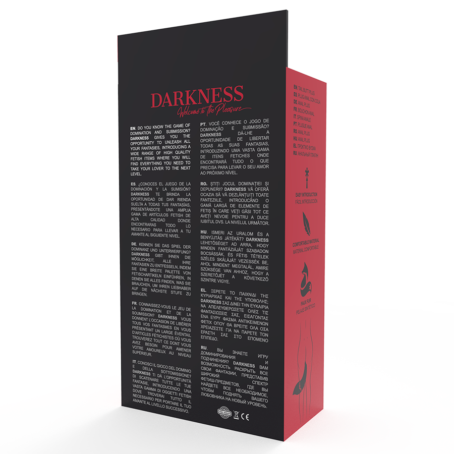 DARKNESS - SILIKONOWY KOREK ANALNY Z BIAŁYM OGONEM
