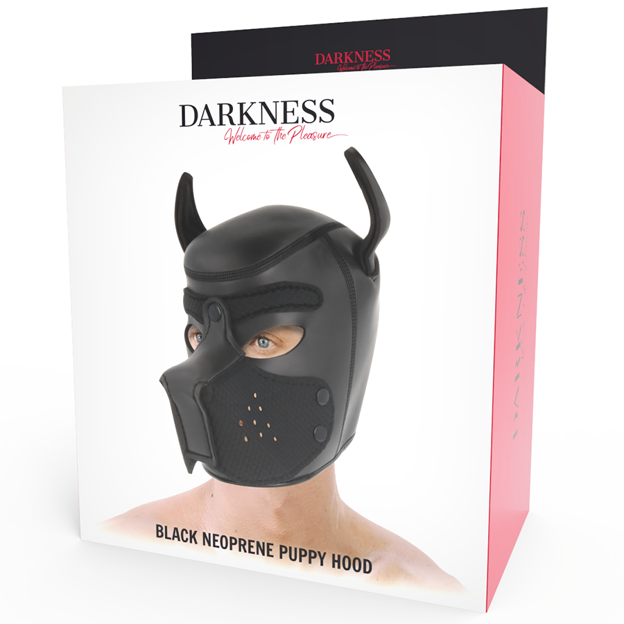 DARKNESS - NEOPRENOWA MASKA DLA PSA ZE ZDEJMOWANYM KAGAŃCEM L
