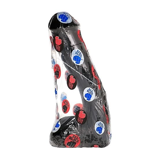 CAŁKOWICIE CZARNY - PENIS REALISTYCZNY ANALNY 23 CM