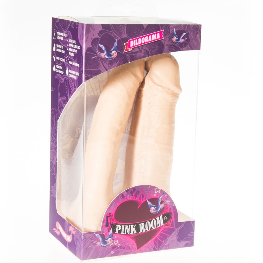 PINK ROOM - ARTHUS REALISTYCZNE PODWÓJNE DILDO FLESH 17CM/15.5CM