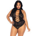 LEG AVENUE - KORONKOWE KWIATOWE BODY BEZ KROKU PLUS SIZE