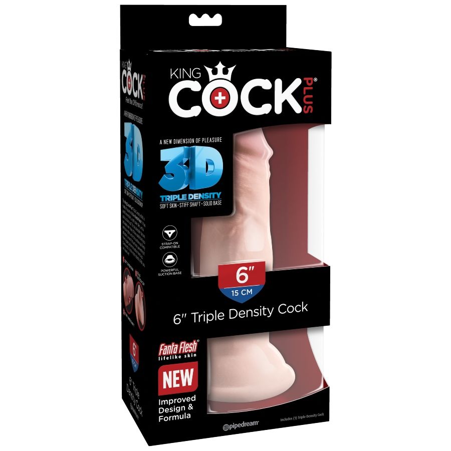 KING COCK - DILDO O POTRÓJNEJ GĘSTOŚCI 15 CM