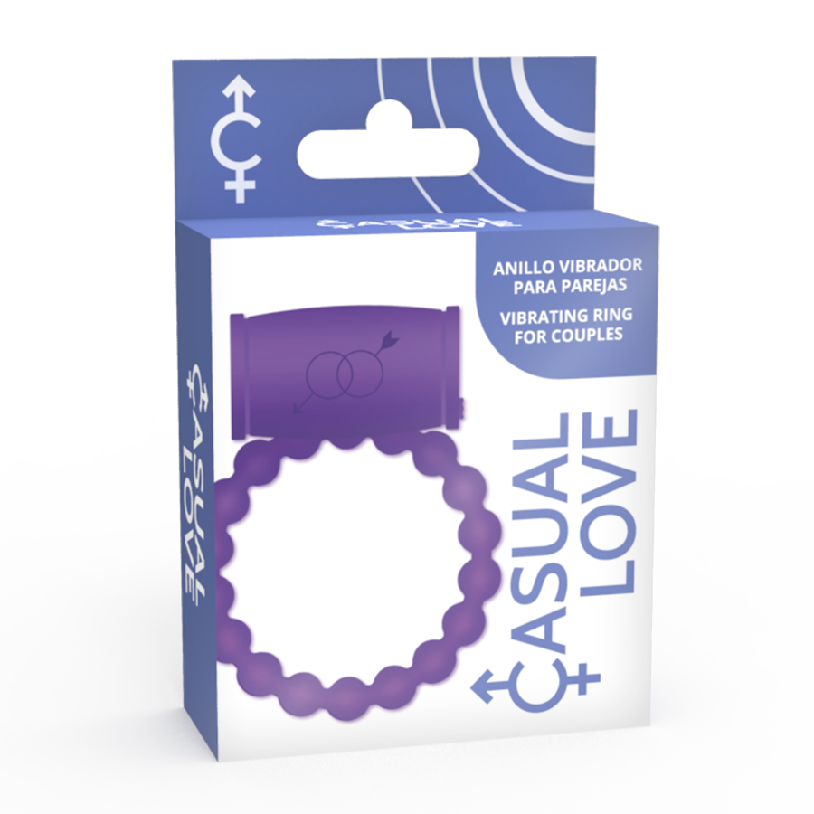 CASUAL LOVE - 25 WIBRUJĄCY PIERŚCIEŃ DLA PARY FIOLETOWY