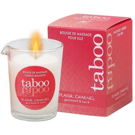 RUF - TABOO ŚWIECA DO MASAŻU DLA NIEJ PLAISIR CHARNEL Z AROMATEM KAKAO I KWIATÓW