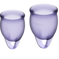 SATISFYER - FEEL CONFIDENT KUBECZEK MENSTRUACYJNY FIOLETOWY 15 + 20 ML
