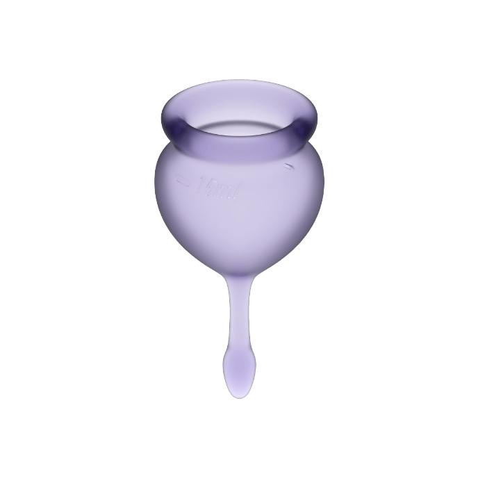 SATISFYER - KUBECZEK MENSTRUACYJNY FEEL GOOD FIOLETOWY 15 + 20 ML