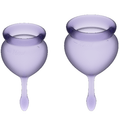 SATISFYER - KUBECZEK MENSTRUACYJNY FEEL GOOD FIOLETOWY 15 + 20 ML