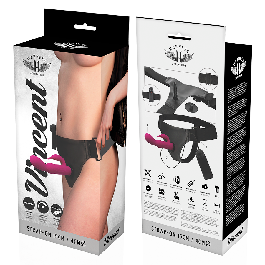 UPRZĄŻ ATRACTION - WIBRATOR RNES KRÓLICZEK VINCENT 15 CM -O- 4 CM