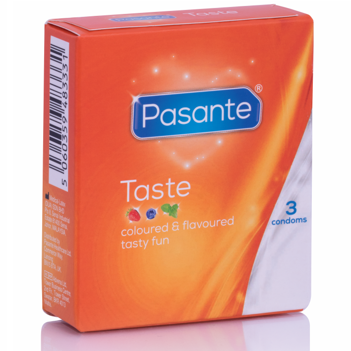 PASANTE - PREZERWATYWY SMAKOWE 3 SZTUKI