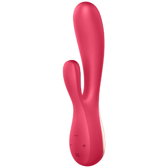SATISFYER - MONO FLEX CZERWONY Z APLIKACJĄ