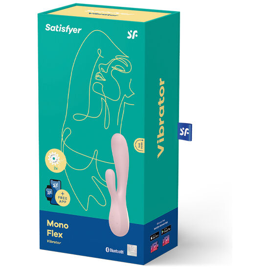 SATISFYER - MONO FLEX RÓŻOWY Z APLIKACJĄ
