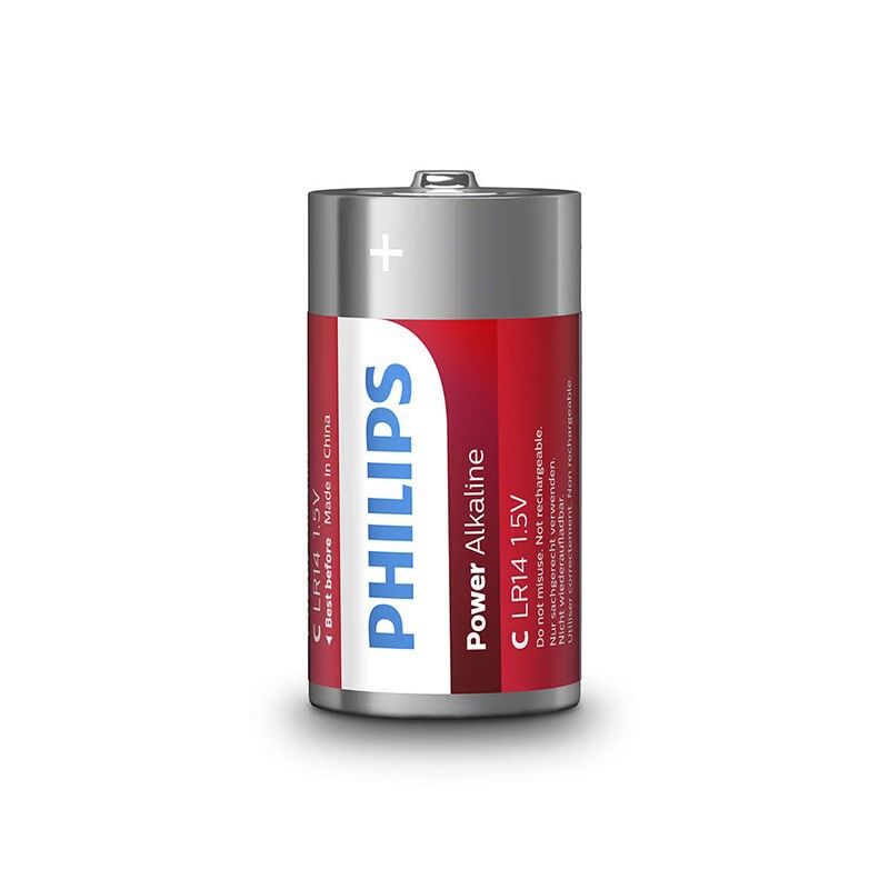 PHILIPS - BATERIE ALKALICZNE R14 C, OPAKOWANIE 2 SZT.