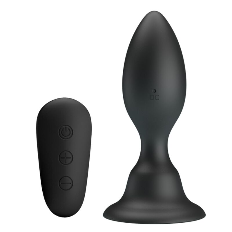 MR PLAY - KOREK ANALNY Z WIBRACJĄ CZARNY PILOT