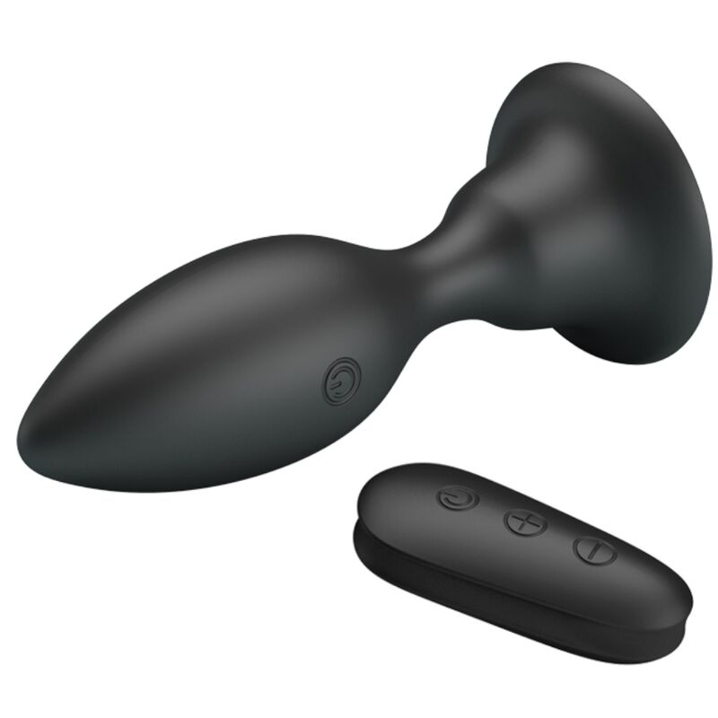 MR PLAY - KOREK ANALNY Z WIBRACJĄ CZARNY PILOT