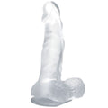 BAILE - REALISTYCZNE DILDO Z PRZYSSAWKĄ I JĄDRAMI 16,7 CM PRZEZROCZYSTE