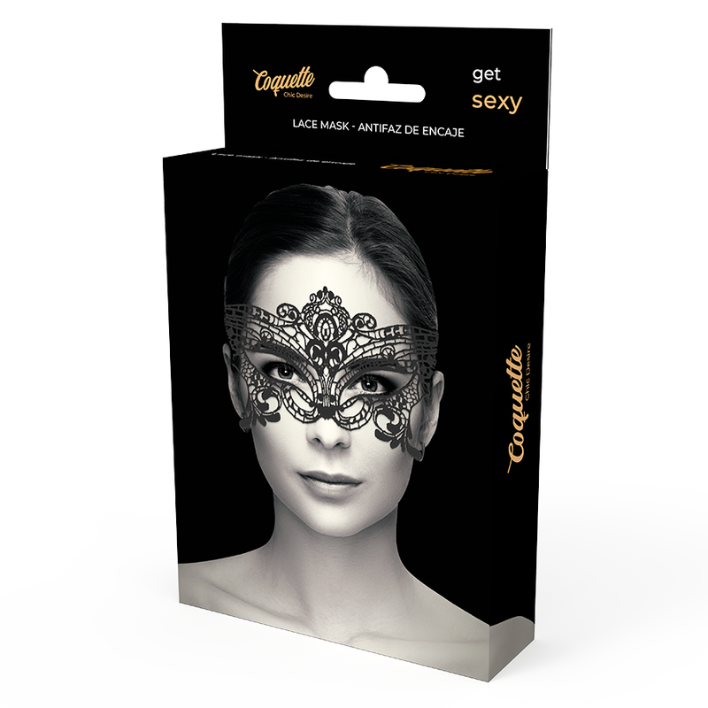COQUETTE CHIC DESIRE - KORONKOWA MASKA CZARNA