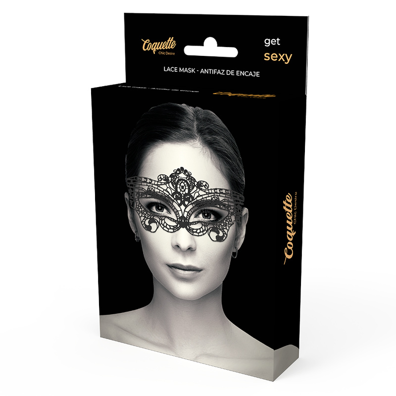 COQUETTE CHIC DESIRE - KORONKOWA MASKA CZARNA