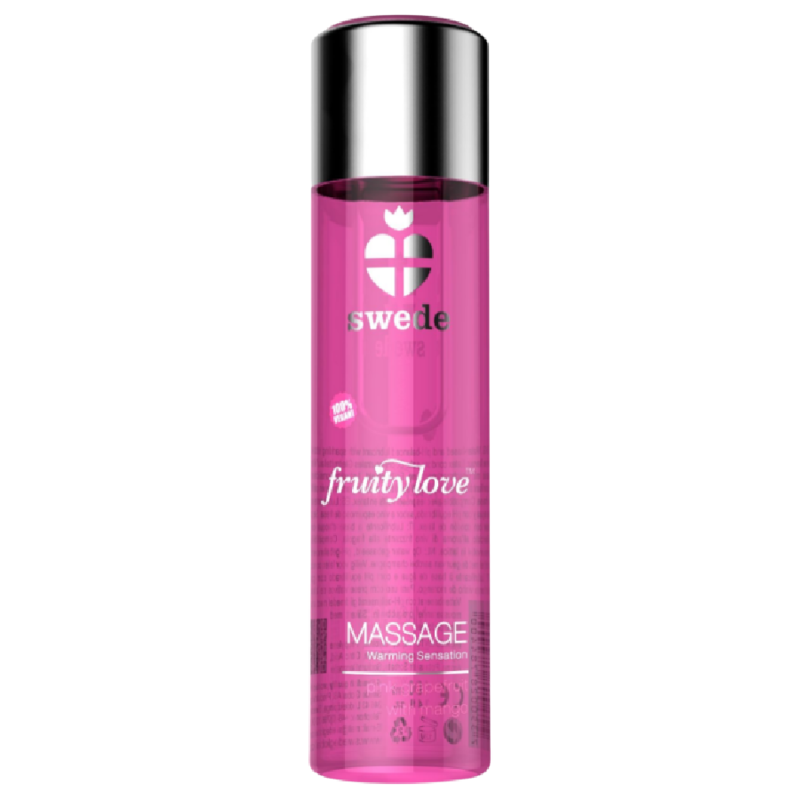 SWEDE - ROZGRZEWAJĄCY OLEJEK DO MASAŻU O SMAKU GREJPFRUTA I MANGO FRUITY LOVE 120 ML