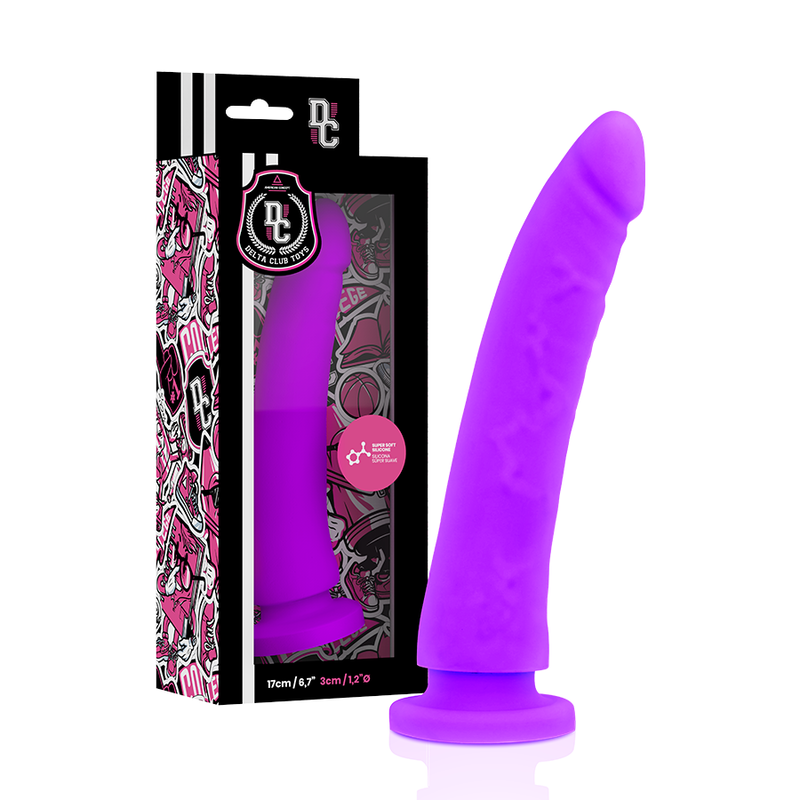 DELTA CLUB - UPRZĄŻ ZABAWKOWA + DONG SILIKONOWY FIOLETOWY 17 CM -O- 3 CM