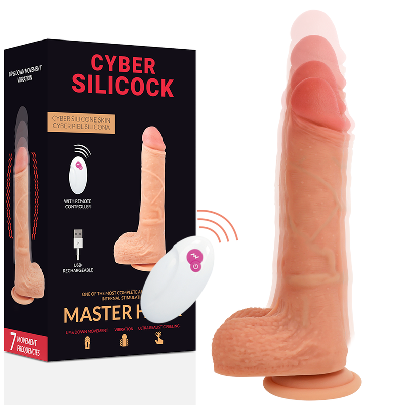 CYBER SILICOCK - REALISTYCZNY PILOT ZDALNEGO STEROWANIA MASTER HUCK 20,9 CM -O- 4 CM