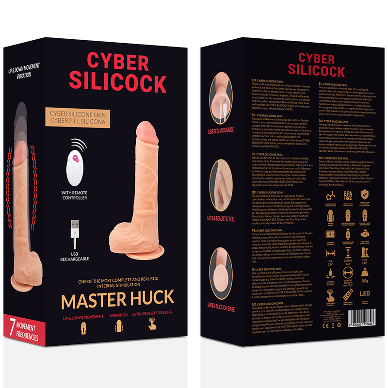 CYBER SILICOCK - REALISTYCZNY PILOT ZDALNEGO STEROWANIA MASTER HUCK 20,9 CM -O- 4 CM