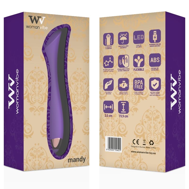WOMANVIBE - MANDY WIBRATOR PUNKTOWY SILIKONOWY ŁADOWALNY "K"