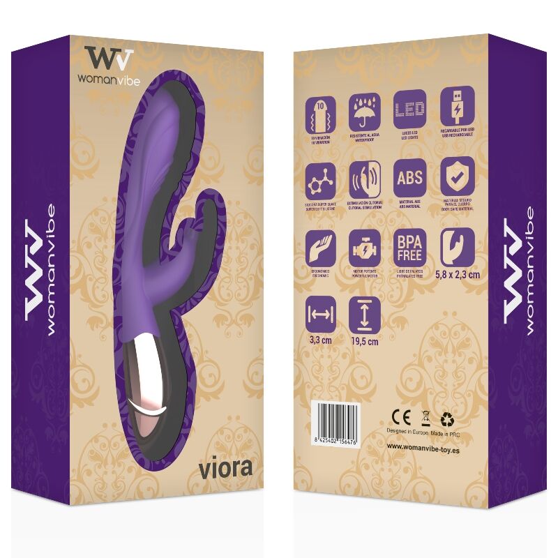 WOMANVIBE - WIBRATOR SILIKONOWY VIORA Z AKUMULATOREM