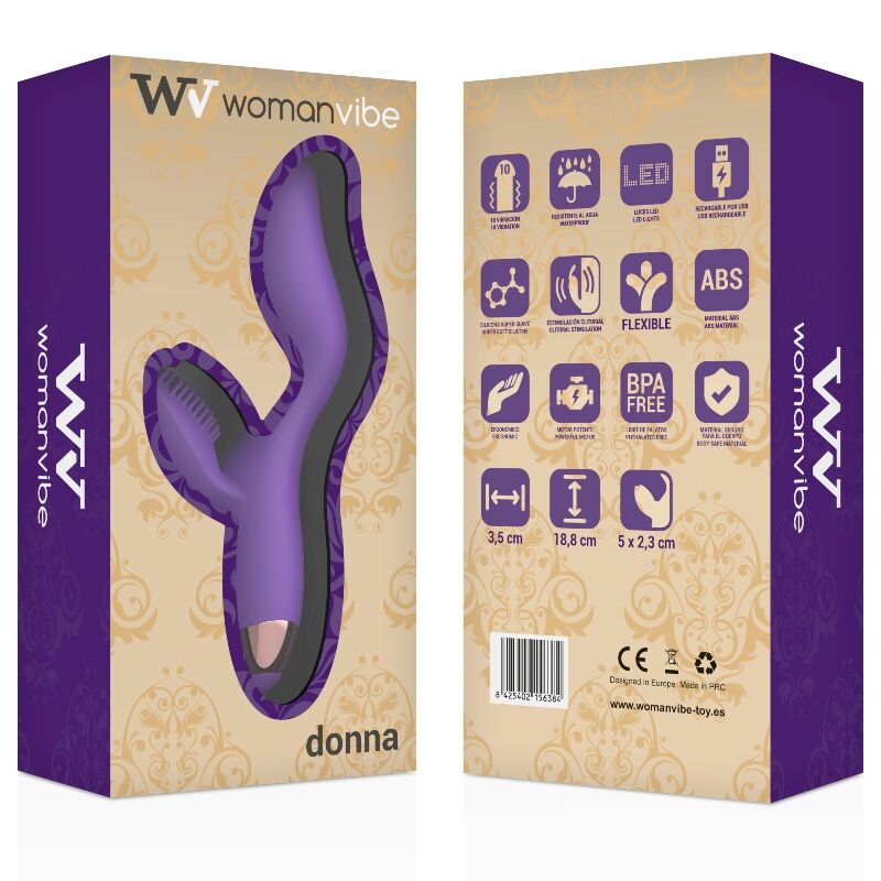 WOMANVIBE - DONNA WIBRATOR SILIKONOWY AKUMULATOROWY