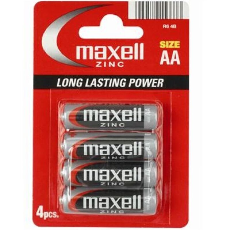 MAXELL - BATERIA ALKALICZNA MANGANOWA AA R6 * 4 SZTUKI