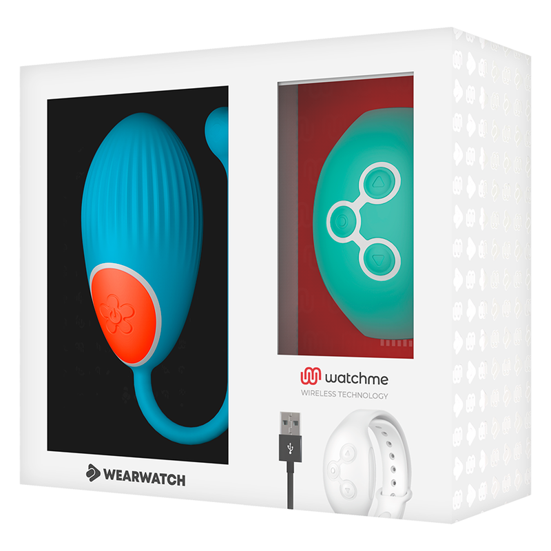WEARWATCH - WATCHME TECHNOLOGY ZDALNIE STEROWANY JAJKO NIEBIESKI / AKWAMARYNA