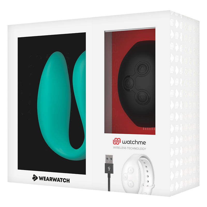 WEARWATCH - PODWÓJNA TECHNOLOGIA WIBRUJĄCY ZEGAR Zegarek AQUAMARINE / JET