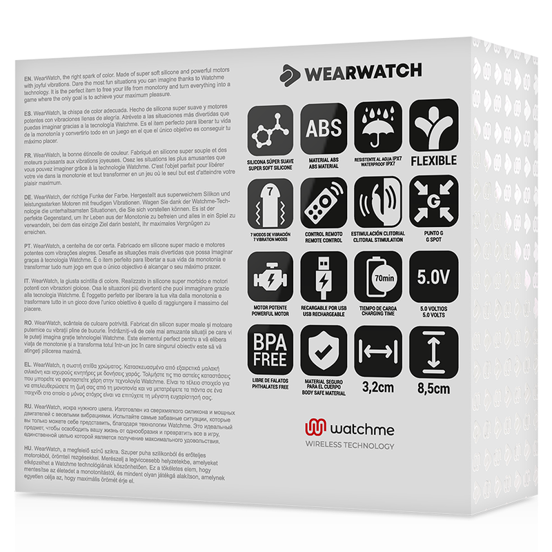 WEARWATCH - WIBRATOR Z PODWÓJNĄ TECHNOLOGIĄ WATCHME FUKSJA/CZARNY