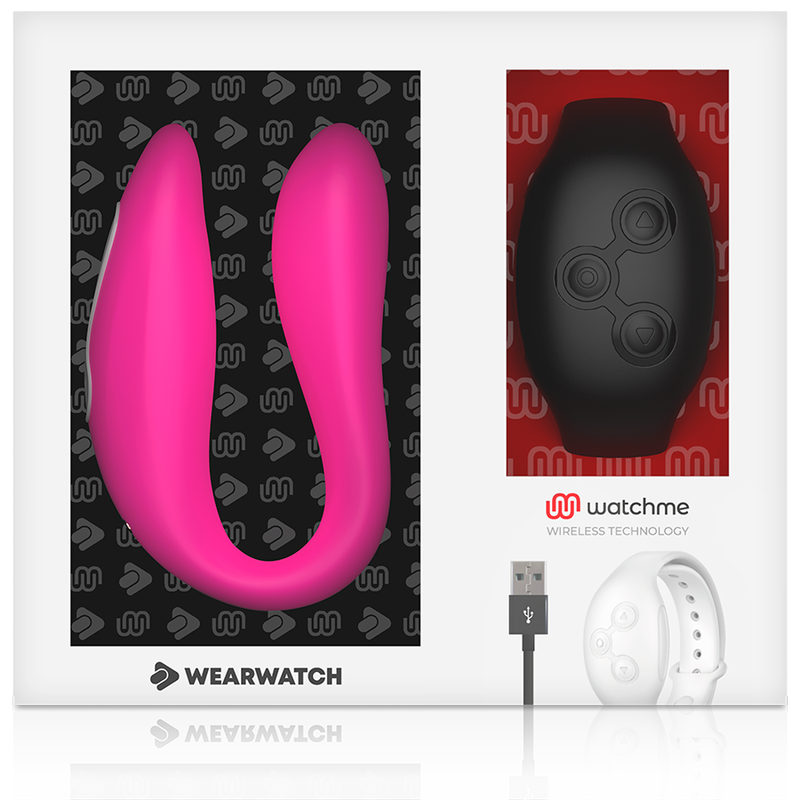 WEARWATCH - WIBRATOR Z PODWÓJNĄ TECHNOLOGIĄ WATCHME FUKSJA/CZARNY