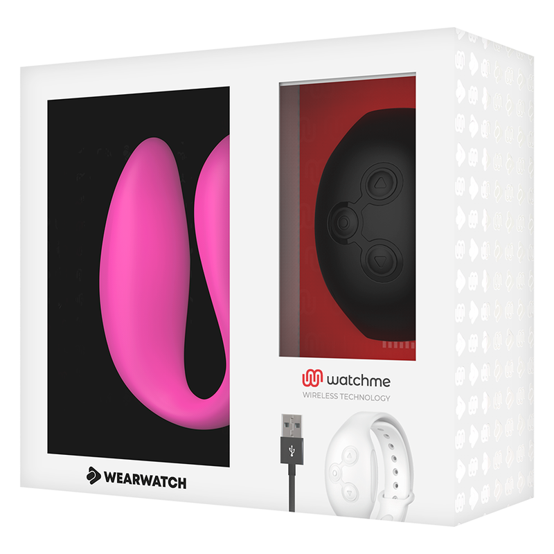WEARWATCH - WIBRATOR Z PODWÓJNĄ TECHNOLOGIĄ WATCHME FUKSJA/CZARNY